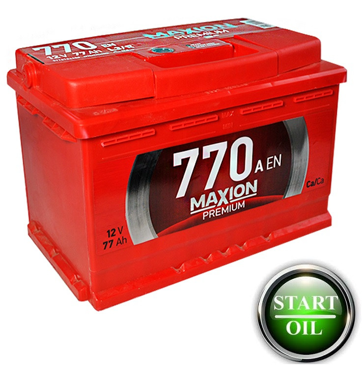 Акумулятор MAXION Premium 77Ah 770A R+