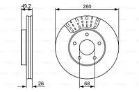 Диск тормозной NISSAN Maxima QX A32 \\F \\97-00, BOSCH (0986479678)