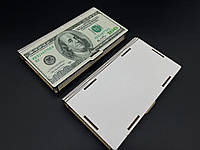 Шкатулка-конверт для денег. "100$". 17х10х2см