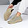 Літні еластичні текстильні бежеві кросівки колір на вибір, фото 2