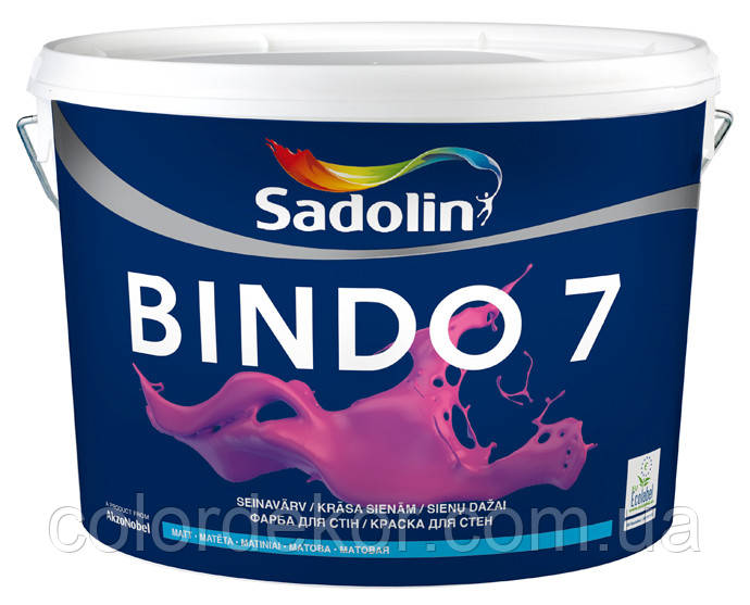 Краска для стен и потолка Sadolin BINDO 7 ( Садолин Биндо 7) 10л - фото 1 - id-p169107122