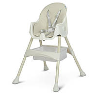 Детский стульчик для кормления M 4136, серый