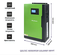 Гибридный автономный инвертор Qoltec Solar 3,5 кВт,Инверторы для солнечных панелей 100А,Солнечный инвертор AMG