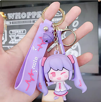 Брелок Хатцуне Мику (Miku Hatsune) на сумку, ключи фиолетовый