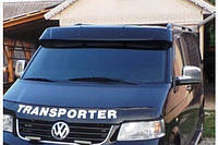 Козырек на лобовое стекло Volkswagen T5 Transporter 2003-2010 (черный глянец, 5мм) cpf018