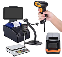 Электронное торговое кассовое оборудование для магазина и кафе комплект POS-Smart 5 шт.