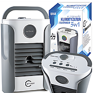 Персональный охладитель воздуха Carruzzo Q95D, Увлажнитель воздуха аккумуляторный 3в1 (Bluetooth динамик) AMG