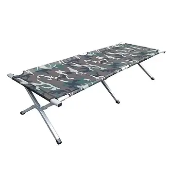 Туристичне портативне розкладне ліжко до 100 кг з чохлом Розкладачка для сну 190х62 см