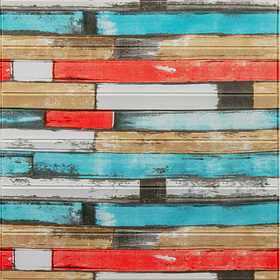 Самоклеючі 3д панелі під дерево, м'які 3D панелі самоклейка для стін 700x700x5 мм, Рожеве дерево (050)