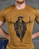 Тактическая футболка зсу, военная футболка coolmax койот, футболка потоотводящая мужская зсу койот sc898