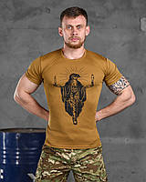 Футболка coolmax койот зсу, военная футболка койот влагоотводящая, тактическая футболка койот ku642