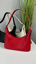 Жіноча шкіряна сумка через плече, стильна сумка з натуральної шкіри, маленька червона сумка для жінок