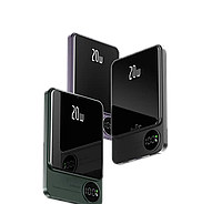 Мощный повербанк с дисплеем для iPhone MagSafe Беспроводной повербанк 10000mAh 20W (Мощные повербанки) AMG