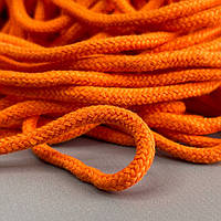 Шнур хлопковый плетеный с сердечником 5 мм - оранжевый