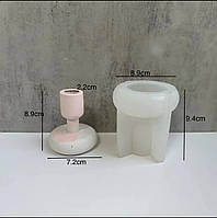 Силиконовая форма (молд) подсвечник для гипса/бетона/эпоксидной смолы