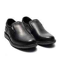 Мужские черные туфли без шнурка Kristan, мужские демисезонные туфли, черные повседневные туфли для мужчин