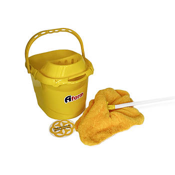 Якісний набір для прибирання COMFORT, відро на 12 л, швабра 128 см Afacan Plastik
