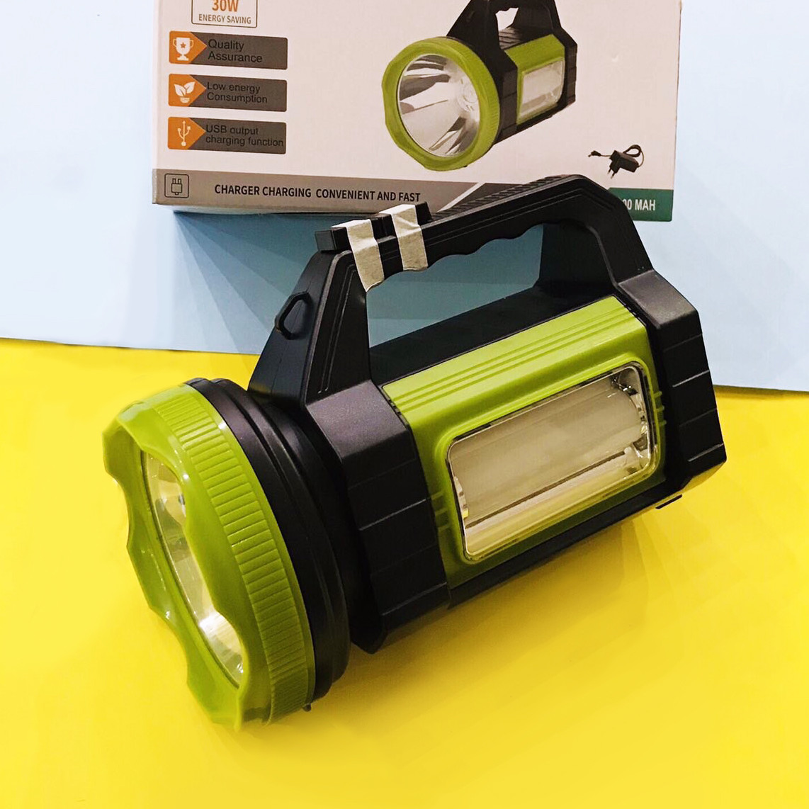 💚Потужний світлодіодний Ліхтар Dat AT-8013 акумуляторний 30W з функцією Power Bank 9000mAh, фото 1