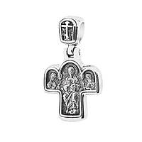 Православный крест Спас на престоле (чернение) 13442 Оникс PS, код: 6734604