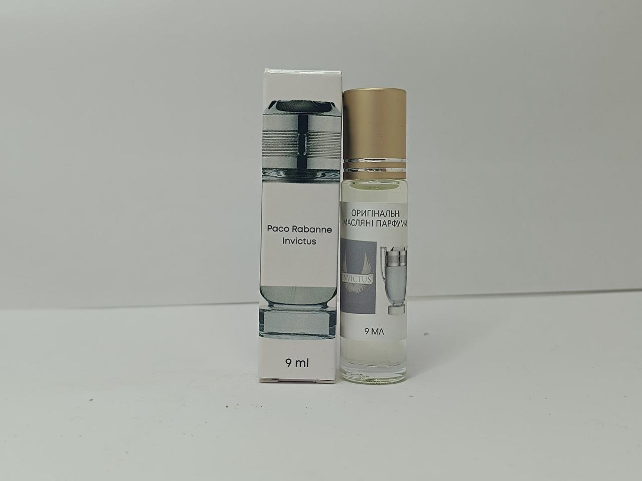 Оригінальні чоловічі олійні парфуми Paco Rabanne Invictus (Пако Рабан Інвіктус) 9 мл, фото 1