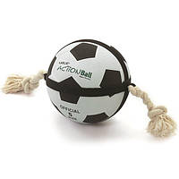 Игрушка для собак Flamingo Actionball футбольный мяч на веревке резина 125 см (5411290287166) BX, код: 7721181