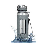 Бутылка KingCamp Silicon Tritan Bottle Medium Grey 1л (1026-KA1144_MEDIUMGREY) FT, код: 7625799