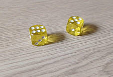 Ігральні кубики жовті, для настільних ігор, d 14мм, фото 2