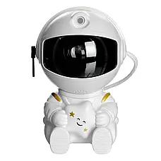 Лазерний нічник-проектор зоряного неба Космонавт, від USB, з пультом / Дитячий світильник з проекцією космосу, фото 2