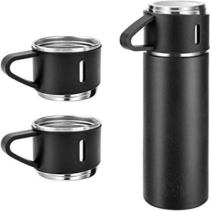 Вакуумний термос із неіржавкої сталі Vacuum Flask Set 500 мл із чашками в комплекті 3* 150 мл <unk> Подарунковий