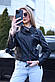 Куртка жіноча чорна екошкіра П862, фото 3