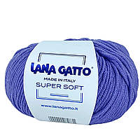 Lana Gatto SUPER SOFT (Супер Софт) № 14598 сине-фиолетовый (Пряжа меринос, нитки для вязания)