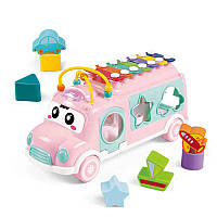 Сортер для детей игрушки Huanger HE8019 с ксилофоном Розовый FT, код: 8328404