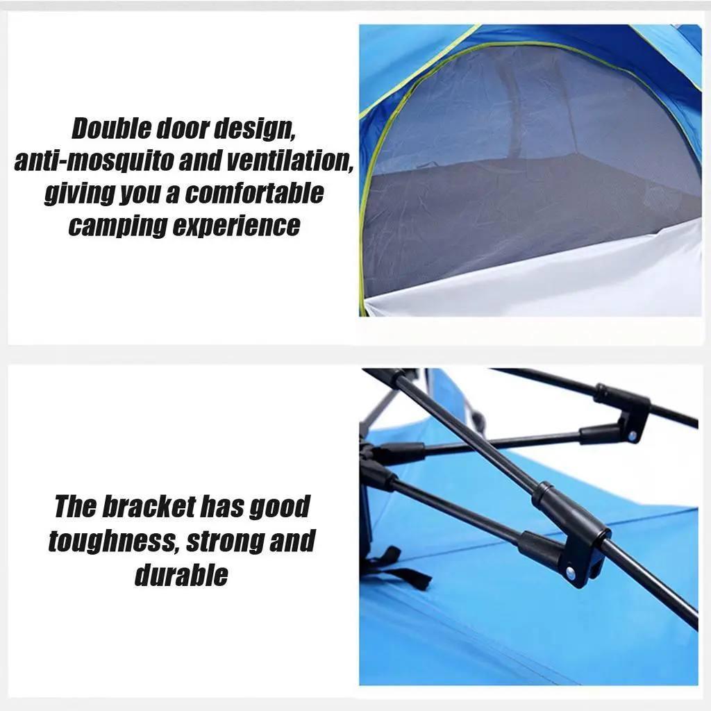 Четырехместная палатка автомат с козырьком непромокаемая, Туристическая палатка автоматическая trk - фото 8 - id-p2167433011