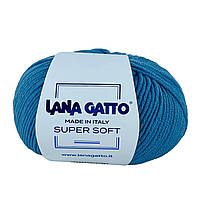 Lana Gatto SUPER SOFT (Супер Софт) № 14607 лазурный (Пряжа меринос, нитки для вязания)