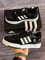 Классические черно-белые кроссовки адидас мужские Adidas Forum Черно-белые классические удобные