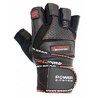 Перчатки для тяжелой атлетики Power System Ultimate Motivation PS-2810 M Black Red DH, код: 977489