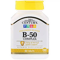 Комплекс B-50, 21st Century, 60 таблеток IN, код: 7331257