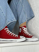 Красные Высокие кеды Converse стильные кеды конверси 36-40 Converse All Star высокие удобно