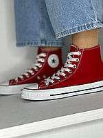 Красные Высокие кеды Converse стильные кеды конверси 36-40 Converse All Star высокие Red 38 удобно