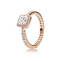 Серебряное кольцо Pandora Вечная классика в позолоте Rose 180947CZ 58 IN, код: 7361980