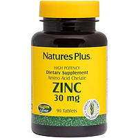 Микроэлемент Цинк Nature's Plus Zinc 30 mg 90 Tabs NTP3641 IN, код: 7518130