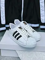Кросівки суперстарадис білі зручні Adidas Superstar White стильні чоловічі adidas superstar білі стильно