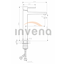 Змішувач для раковини високий Invena Glamour  BU-02-W04 чорний, фото 3