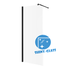 Душова стінка Invena Walk In, скло 8мм. профіль чорний 100x200, AK-32-104