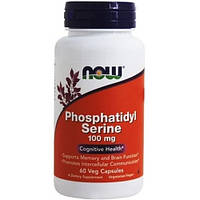 Комплекс для профилактики работы головного мозга NOW Foods Phosphatidyl Serine 100 mg 60 Veg KP, код: 7520351