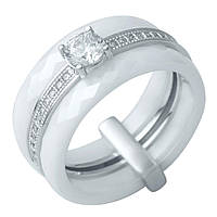 Серебряное кольцо SilverBreeze с керамикой 16.5 (0481630) IN, код: 1193294
