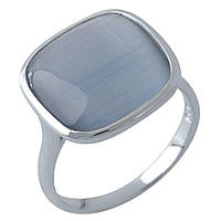 Серебряное кольцо Silver Breeze с кошачьим глазом 17 размер (1975282) IN, код: 1195060