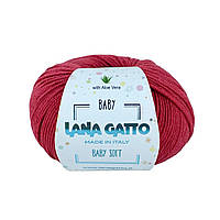 Lana Gatto BABY SOFT (Бейби Софт) № 9410 гранатовый (Пряжа меринос, нитки для вязания)