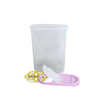 Пластиковий харчовий контейнер KING 2.4Л з кришкою, прямокутний, прозорий SNMZ