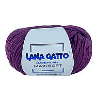 Lana Gatto MAXI SOFT (Макси Софт) № 14594 сливовый (Пряжа меринос, Нитки для вязания)